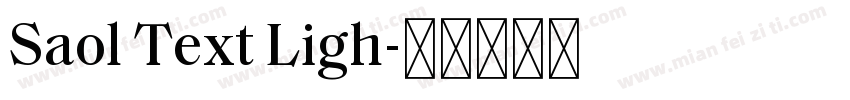 Saol Text Ligh字体转换